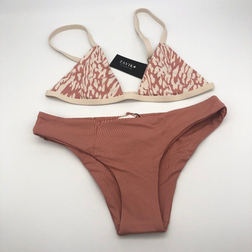 New Tavik Cream & Pink Bikini - Size XS